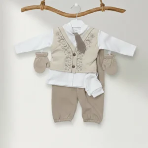 Baby Ay Yıldız Nakışlı 5'li Yenidoğan Set DGE 04